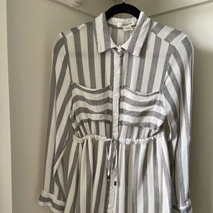 White and grey light sundress